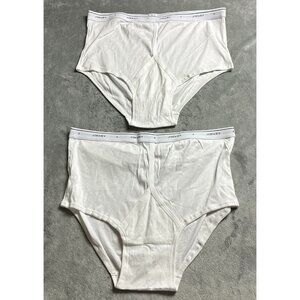 Pair of Deadstock Vintage Jockey Classic 48" Ycross White Brief Underwear